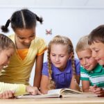 Kids Learning Reading From Books