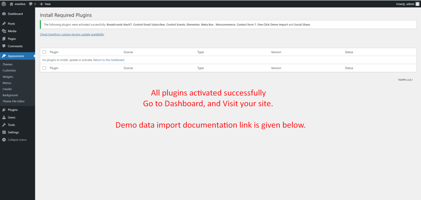 Theme Installation – Eventiva WordPress Theme Documentation