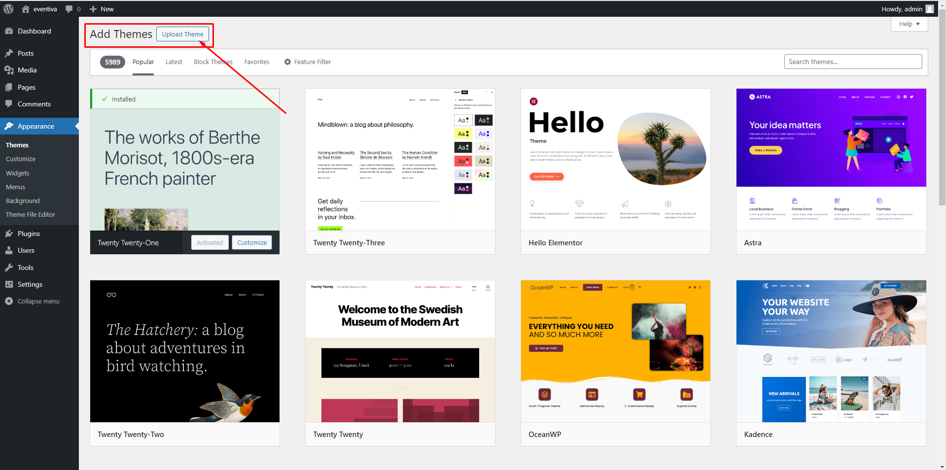 Theme Installation – Eventiva WordPress Theme Documentation