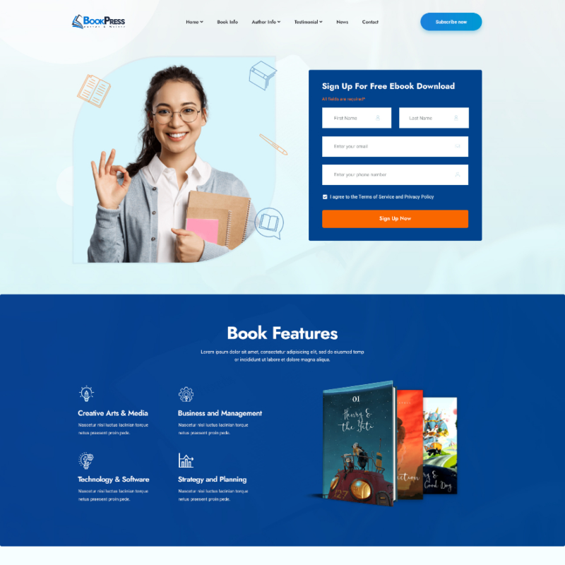 Single Author (Landing Page)