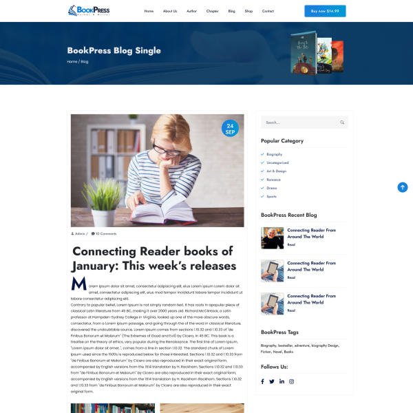 Single Author (Landing Page)