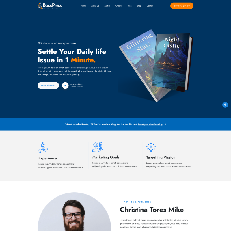 Single Author (Landing Page)