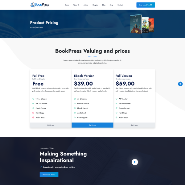 Single Author (Landing Page)