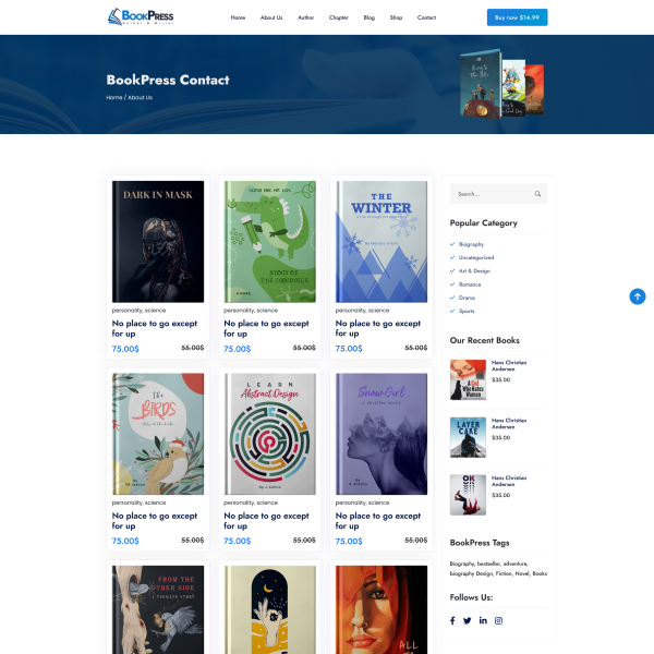 Single Author (Landing Page)
