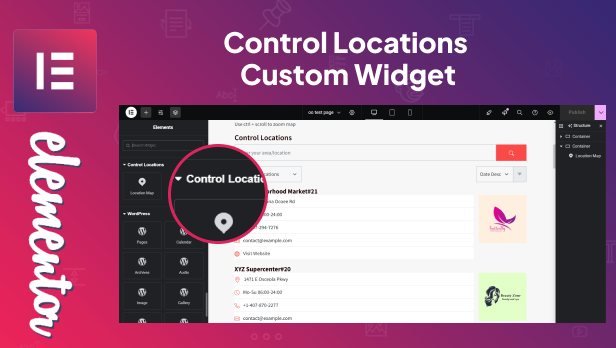 Control Locations - WordPress Map Finder Plugin for Store Locator & Service Center