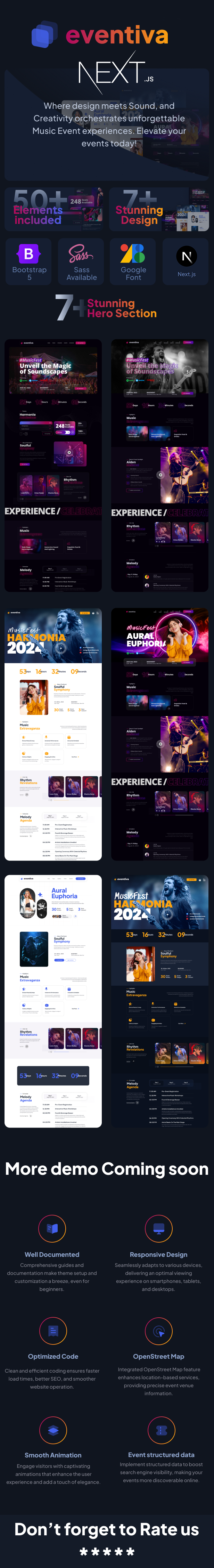 Eventiva - Music & Bands NextJs Events Landing Page Template for DJ Live Concert Festivals