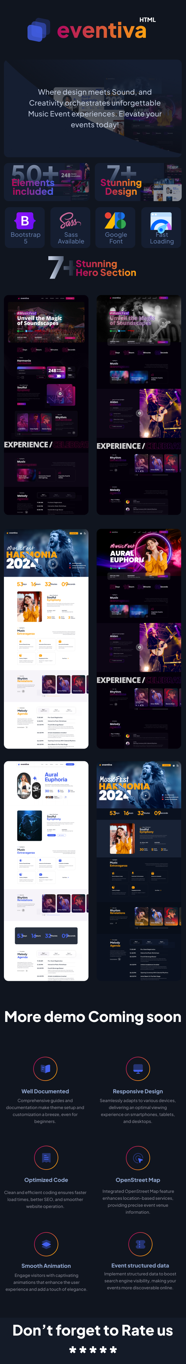 Eventiva - Music & Bands Bootstrap 5 HTML Events Landing Page Template for DJ Live Concert Festivals