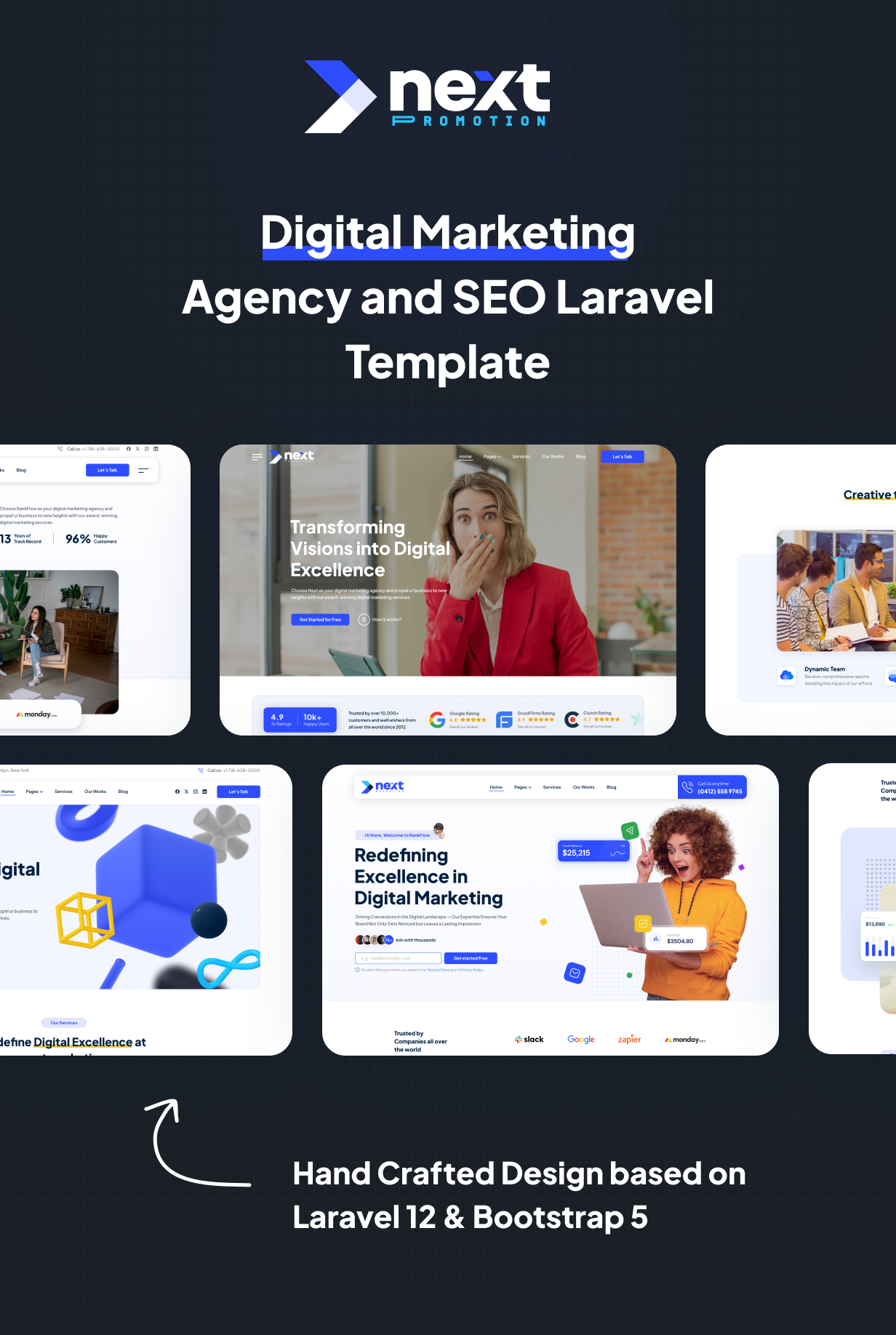 NextPro - Multipurpose Laravel 12 & Bootstrap 5 Template for Digital Services Agency