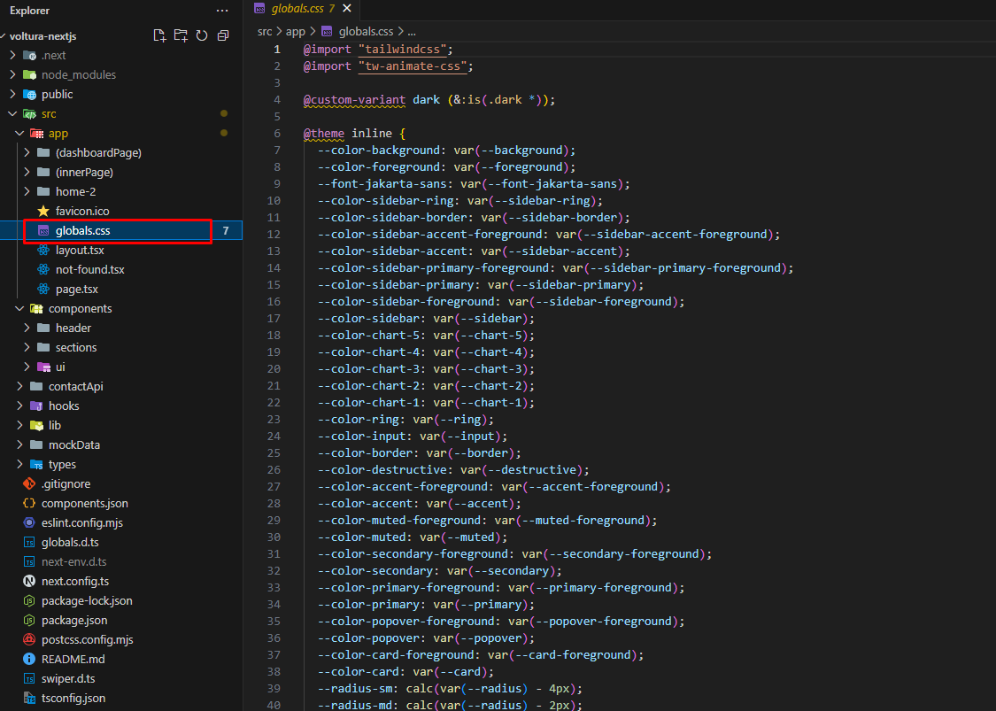 Change Global Color Options
                                                Setting